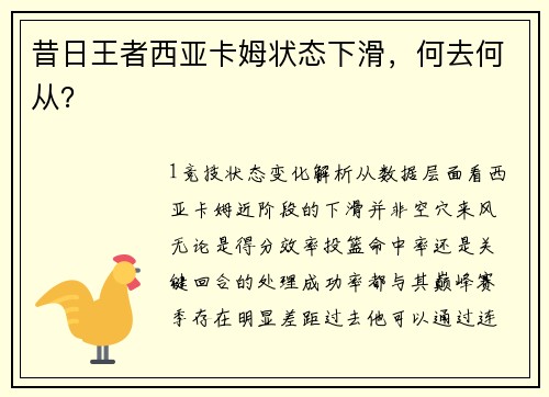 昔日王者西亚卡姆状态下滑，何去何从？